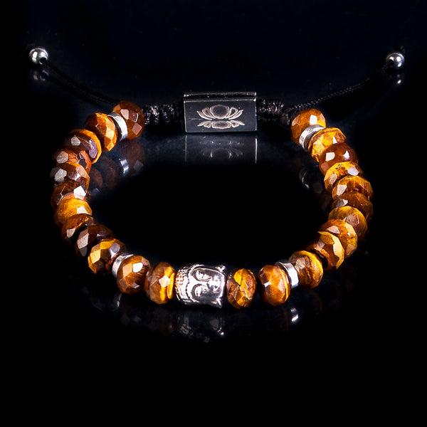 Faceted Tiger Eye - Buddha 925 Silver