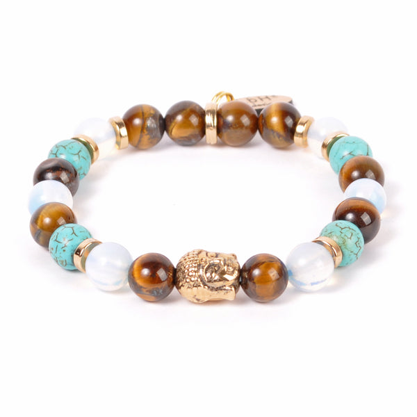 Turquoise - Opalite - Tiger's Eye - Buddha Gold