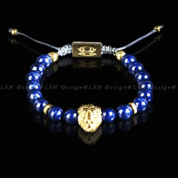 Sapphire - Golden Hematite - Lion 925 Gold