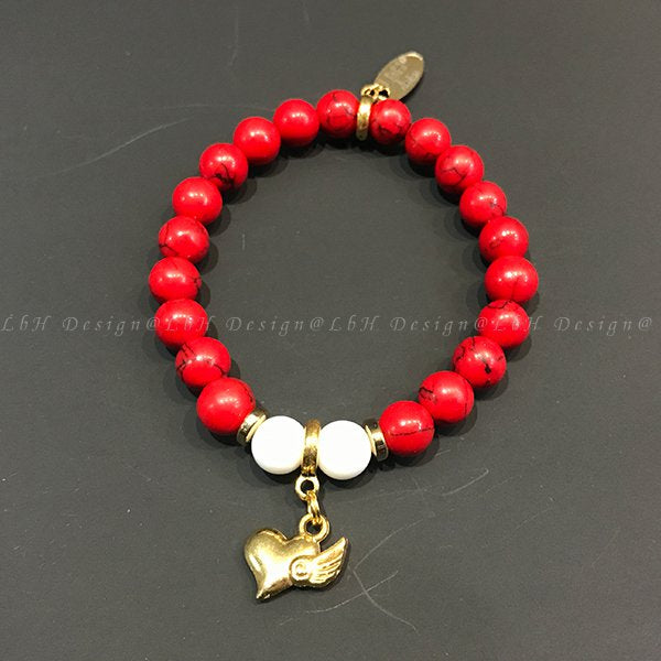 Shell - Red Howlite - L'AMOUR