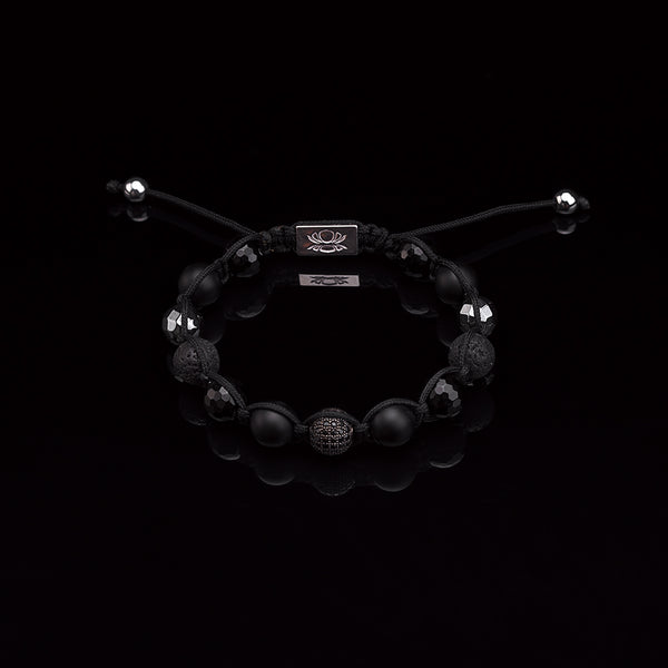 Privilege 925 - "Big Boy 10mm" -Matte Onyx - Faceted Onyx - Lava Stone - Faceted Hematite