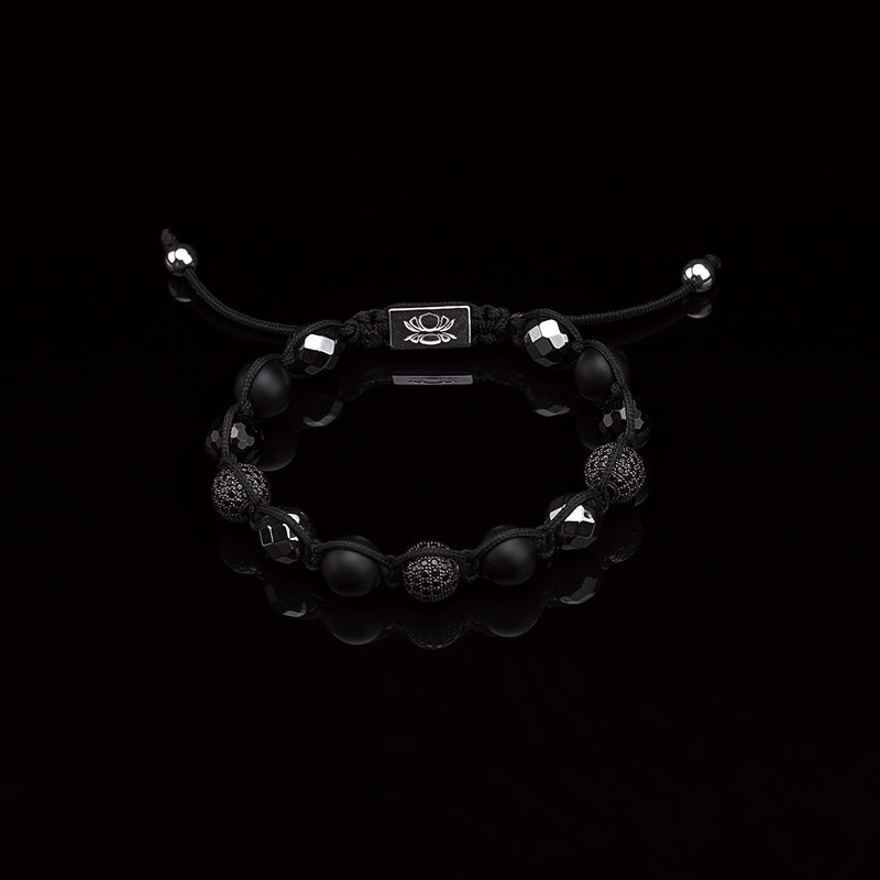 Privilege 925 - "Big Boy 10mm" -Matte Onyx-Faceted Hematite-Faceted Onyx