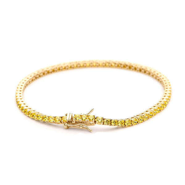 Privilege 925 Tennis Bracelet - Golden Zirconia